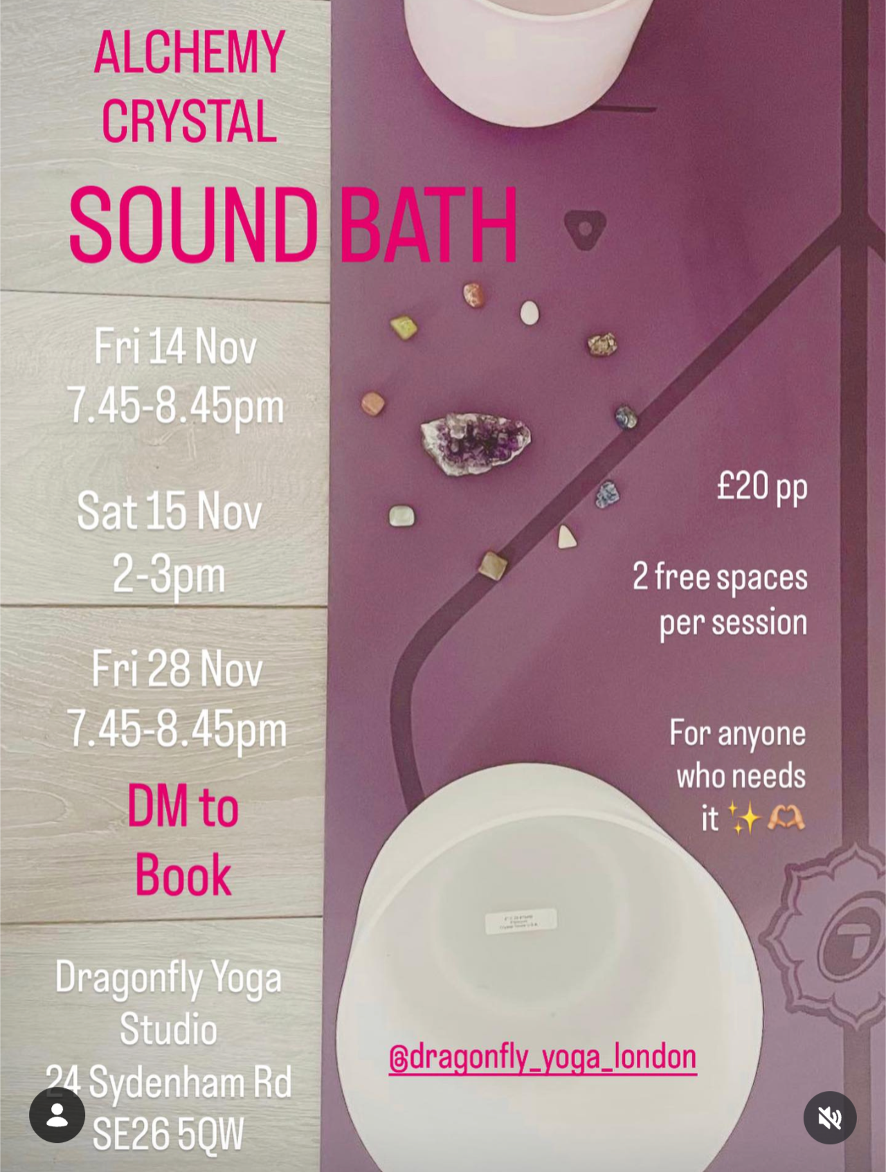 Alchemy Crystal Sound Bath event poster